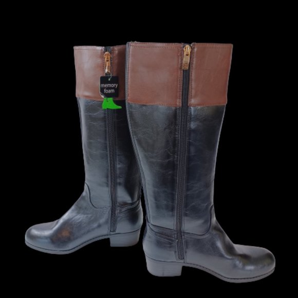 LIZ CLAIBORNE Tilia Tall Wide Calf Riding Boots 7.5 Wide - Picture 3 of 11